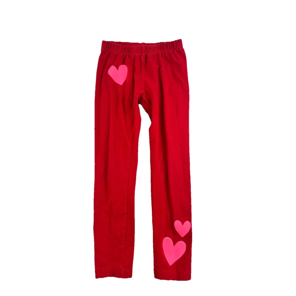 Cat & Jack Leggings Youth XS 4-5 Year Red Slim Fit Pull On Elastic Waist Girls
